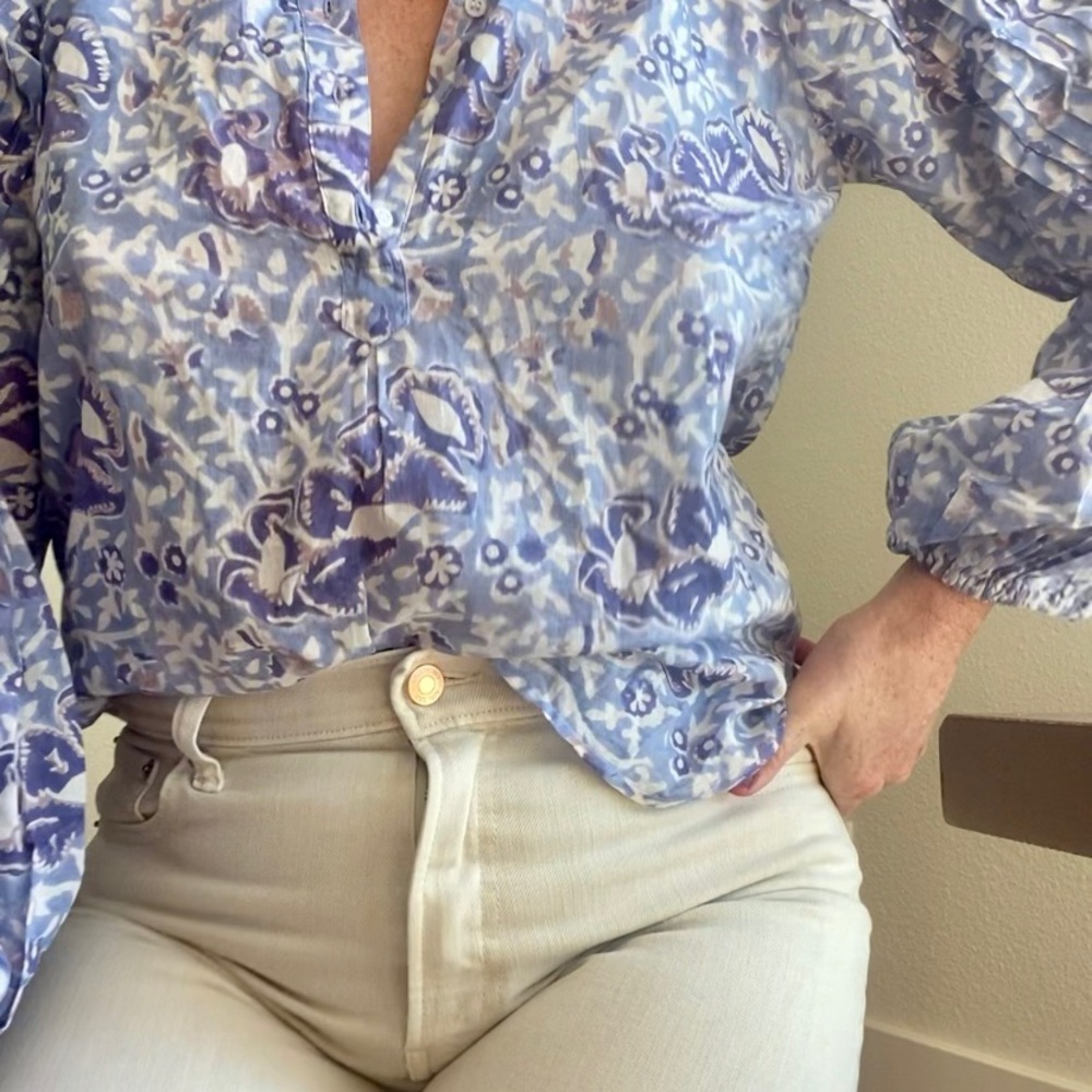 NWT Floral 100% cotton blouse